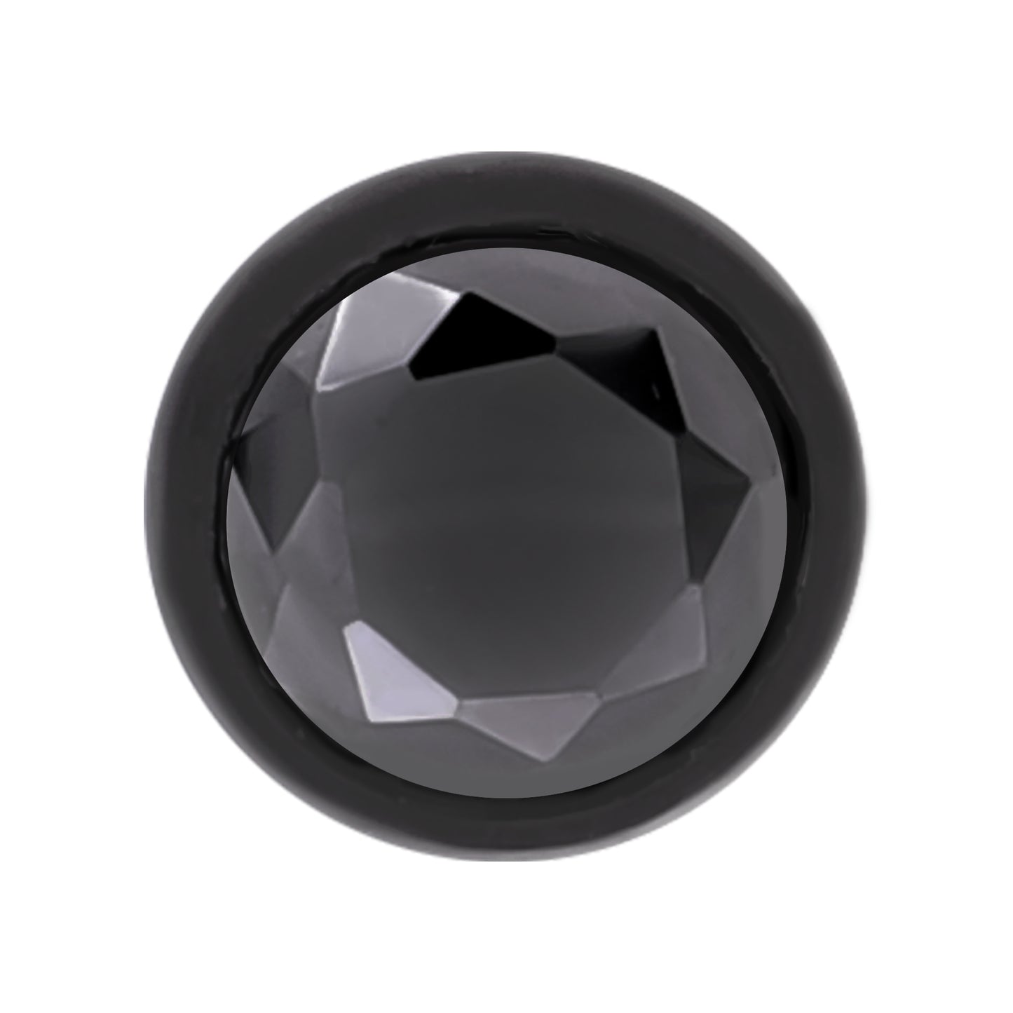 Truelements メンズピアス ブラック 5mm ジルコニア サージカルステンレス フロントビュー 316L 片耳用 (TEEST-0096 BK) 1個売り