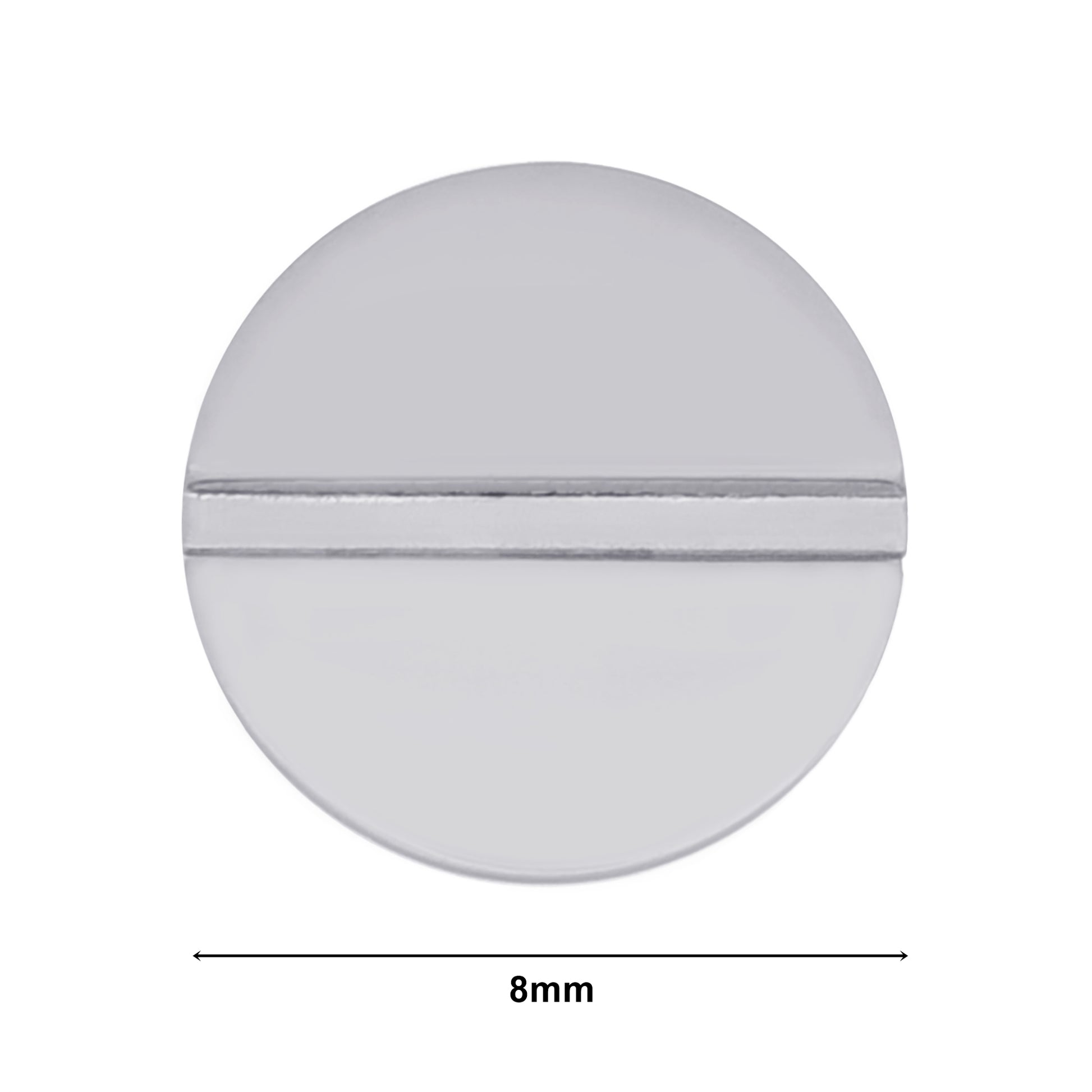 メンズピアスマイナスネジ シルバービススタッド サージカルステンレス 金属アレルギー 316l 片耳、サイズイメージ