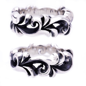 指輪 メンズ シルバー 925 唐草 リング 透かし彫り アラベスク、サイドイメージ