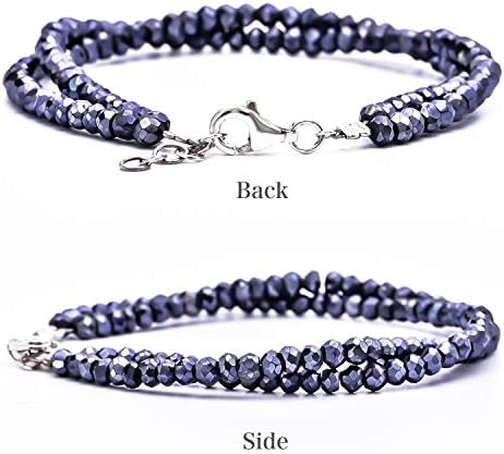 Truelements 天然シルバースピネル 4mm ブレスレット 全体