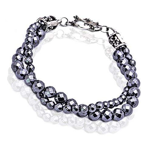 Truelements 天然ヘマタイト 6mm 4mm ブレスレット 全体