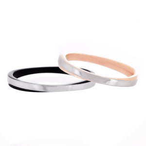 ペアリングカップルサージカルステンレス金属アレルギー316l結婚指輪、ペアフロントイメージ