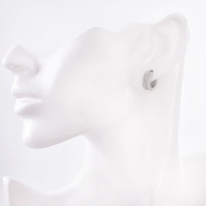 サージカルステンレスシルバーフープ金属アレルギー316L リングピアス片耳用、フィッティングイメージ