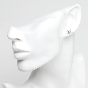 ピアス メンズ 星 スタッド シルバー 925 スター アクセサリー ジルコニア 片耳用、フィッティングイメージ