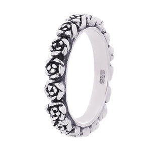 薔薇 リング 指輪 シルバー 925 レディース ローズ 花  ピンキーリング、サイドイメージ
