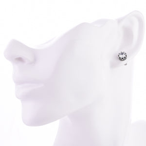 メンズ ピアス シルバー スタッド 王冠 サージ カル ステンレス 316l 片耳 金属 アレルギー ジルコニア [6mm] クラウン、フィッティングイメージ