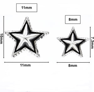 ピアス メンズ 星 スタッド シルバー 925 シンプル 幅11mm スター アクセサリー 片耳用、サイズオプションイメージ