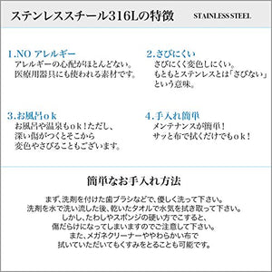 ローマ数字レディースネックレスサージカルステンレス金属アレルギー316lプレートペンダントトップピンクゴールド、素材説明イメージ